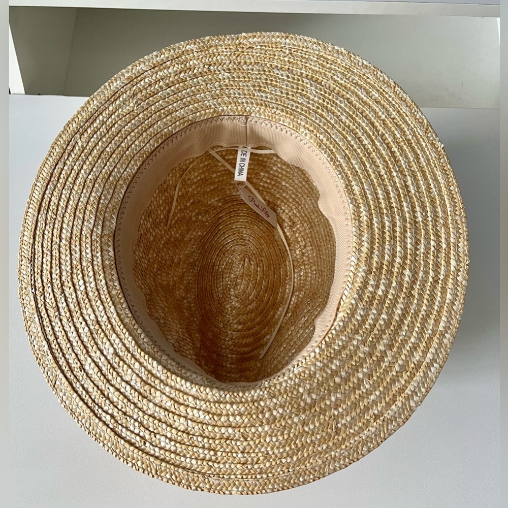 Pink Lily Straw Fedora - Picture 3 of 7